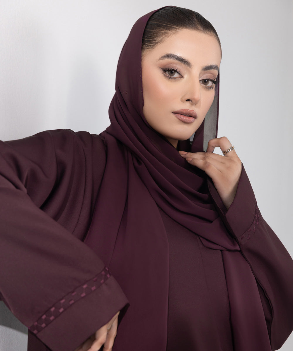 Women's Basic Merlot Abbaya