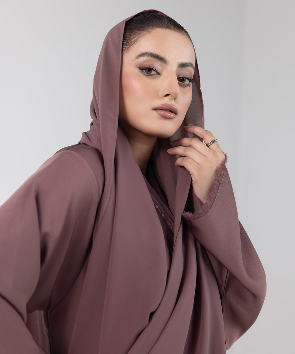 Women's Basic Dusty Pink Abbaya