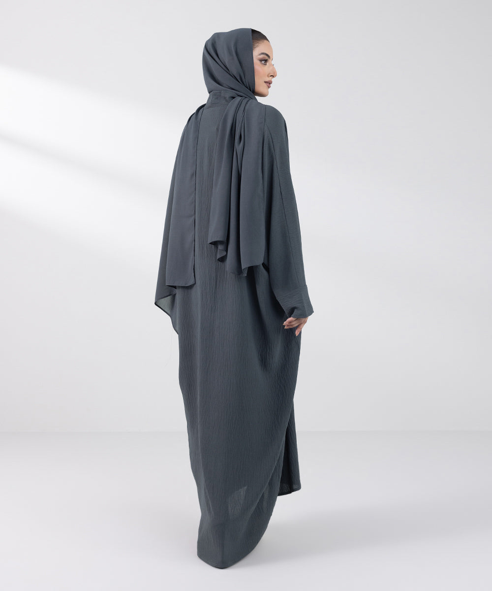 Women's Basic Grey Abbaya Set