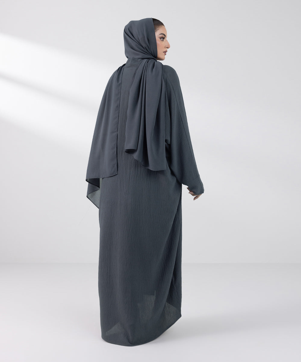 Women's Basic Grey Abbaya Set