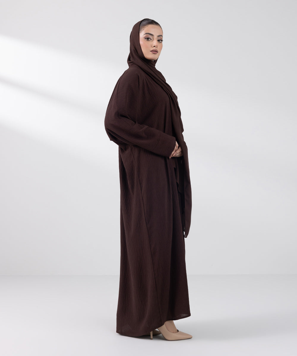 Women's Basic Dark Brown Abbaya Set