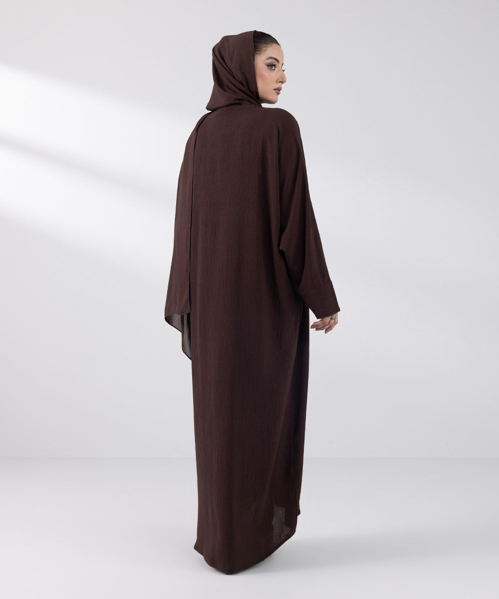 Women's Basic Dark Brown Abbaya Set