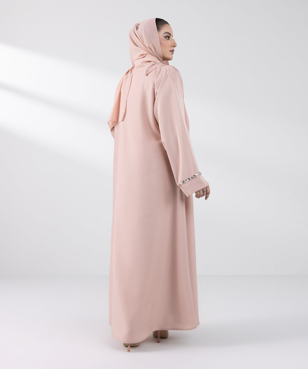 Women's Basic Light Pink Abbaya Set