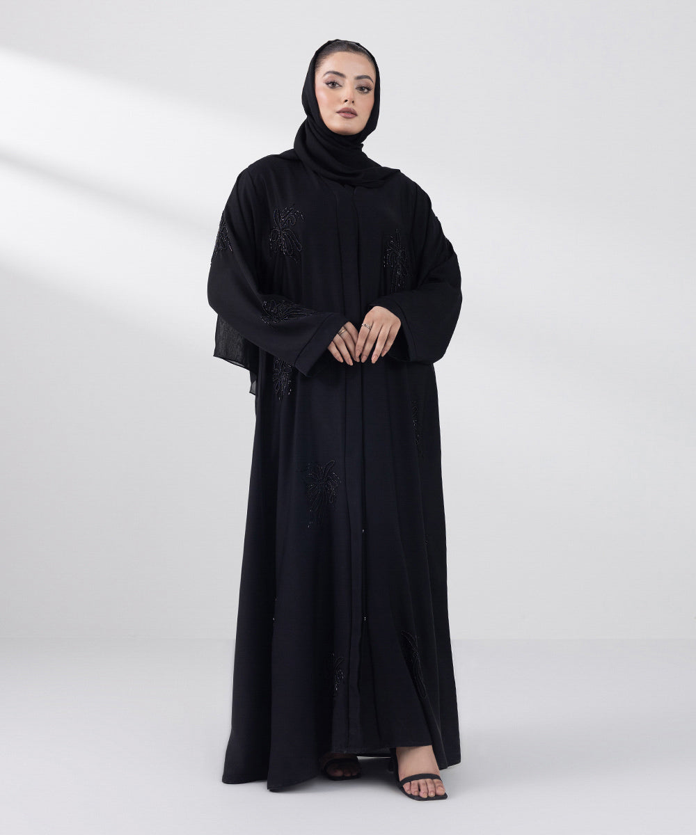 Women's Basic Black Abbaya Set