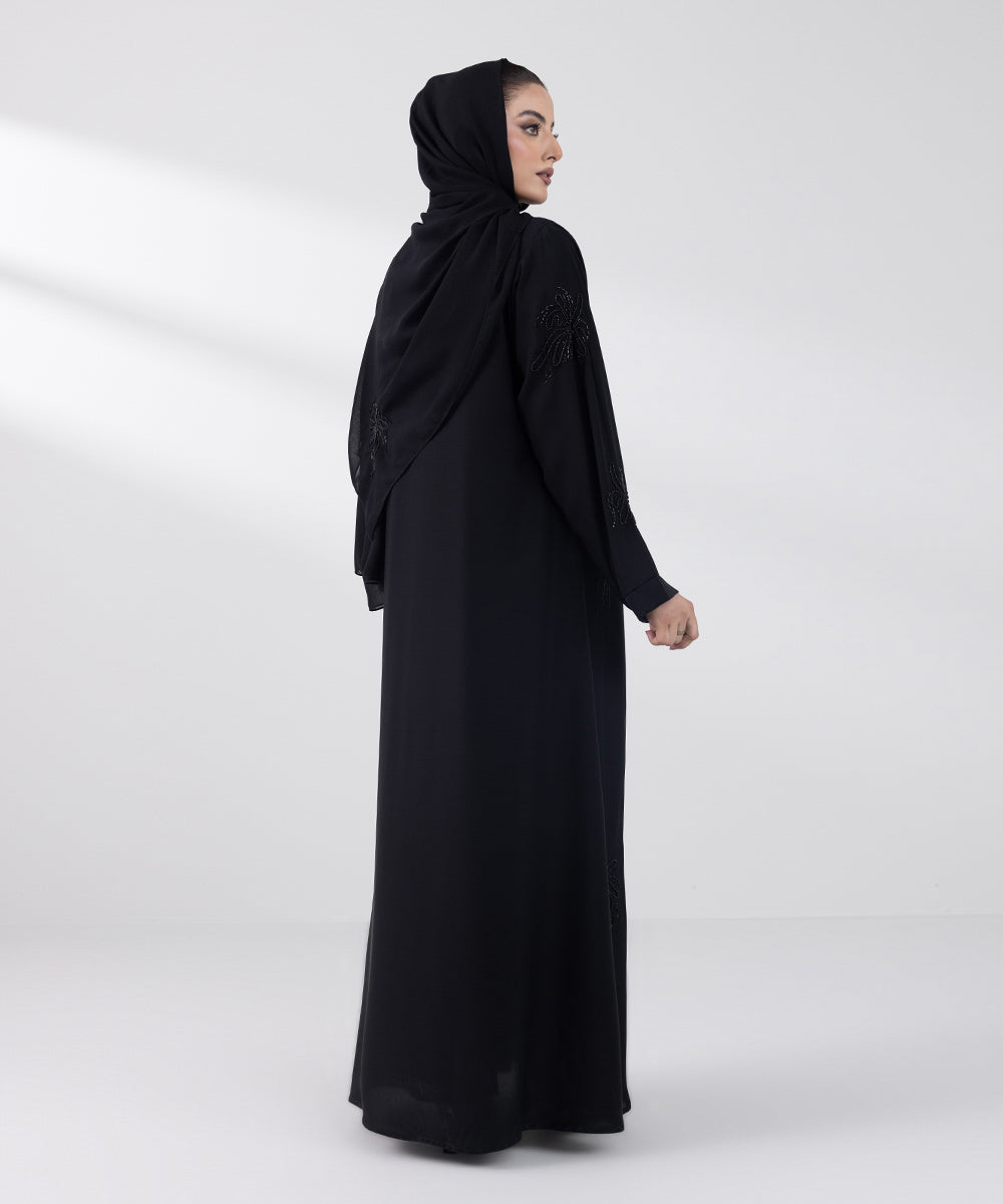 Women's Basic Black Abbaya Set