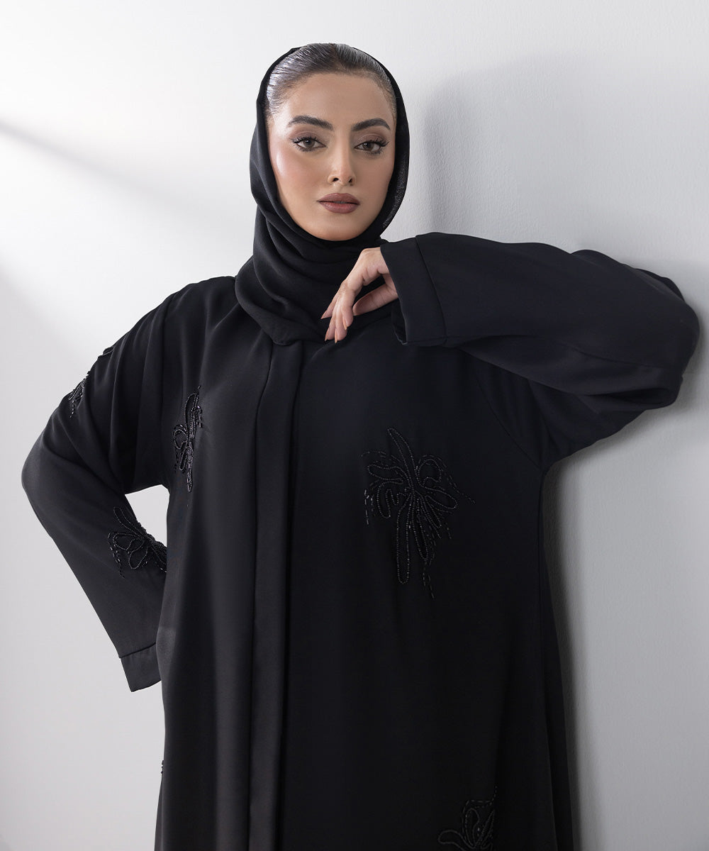 Women's Basic Black Abbaya Set