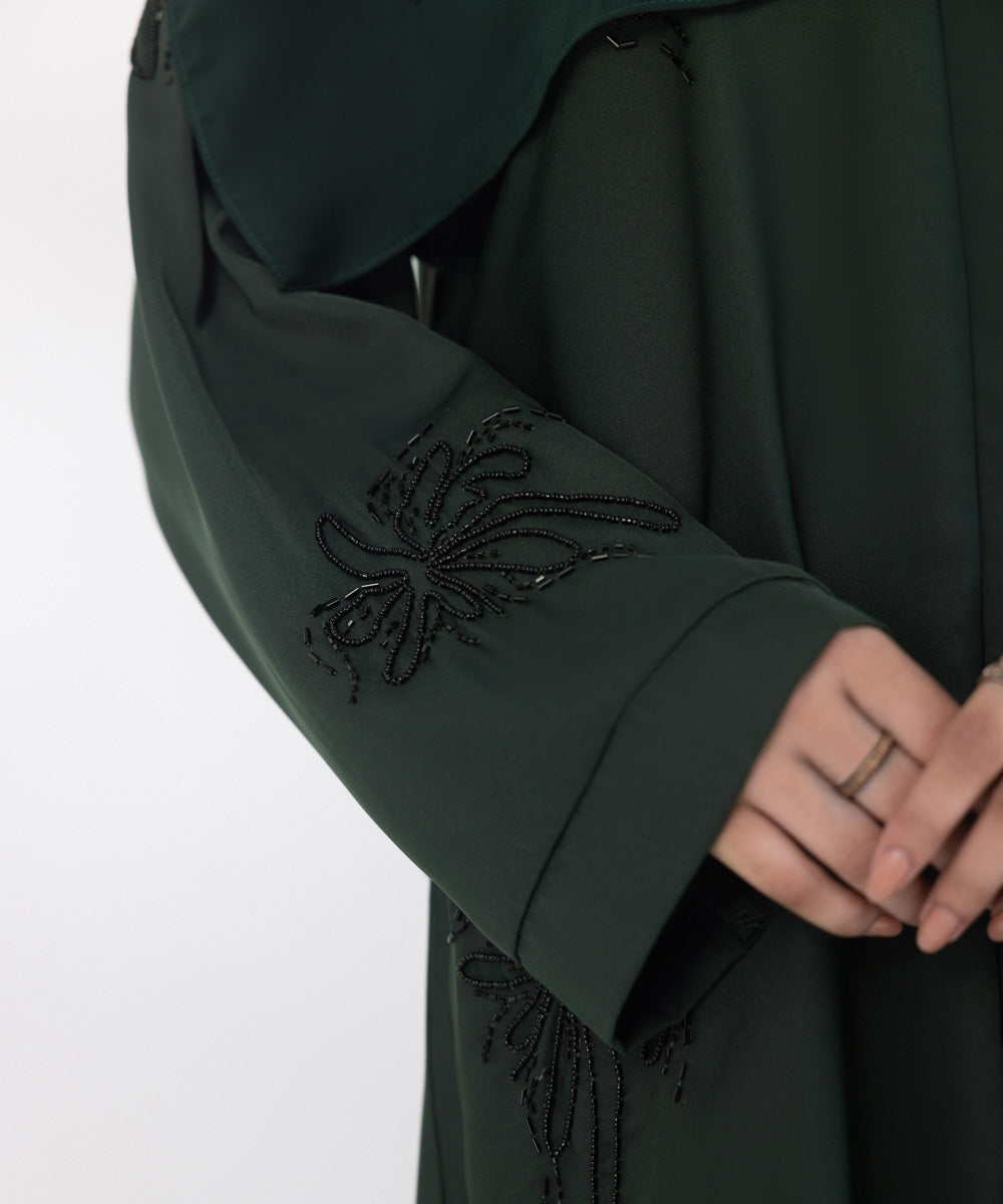 Women's Basic Dark Green Abbaya Set