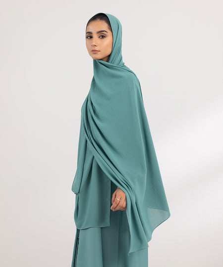 Women's Basic Turquoise Hijab