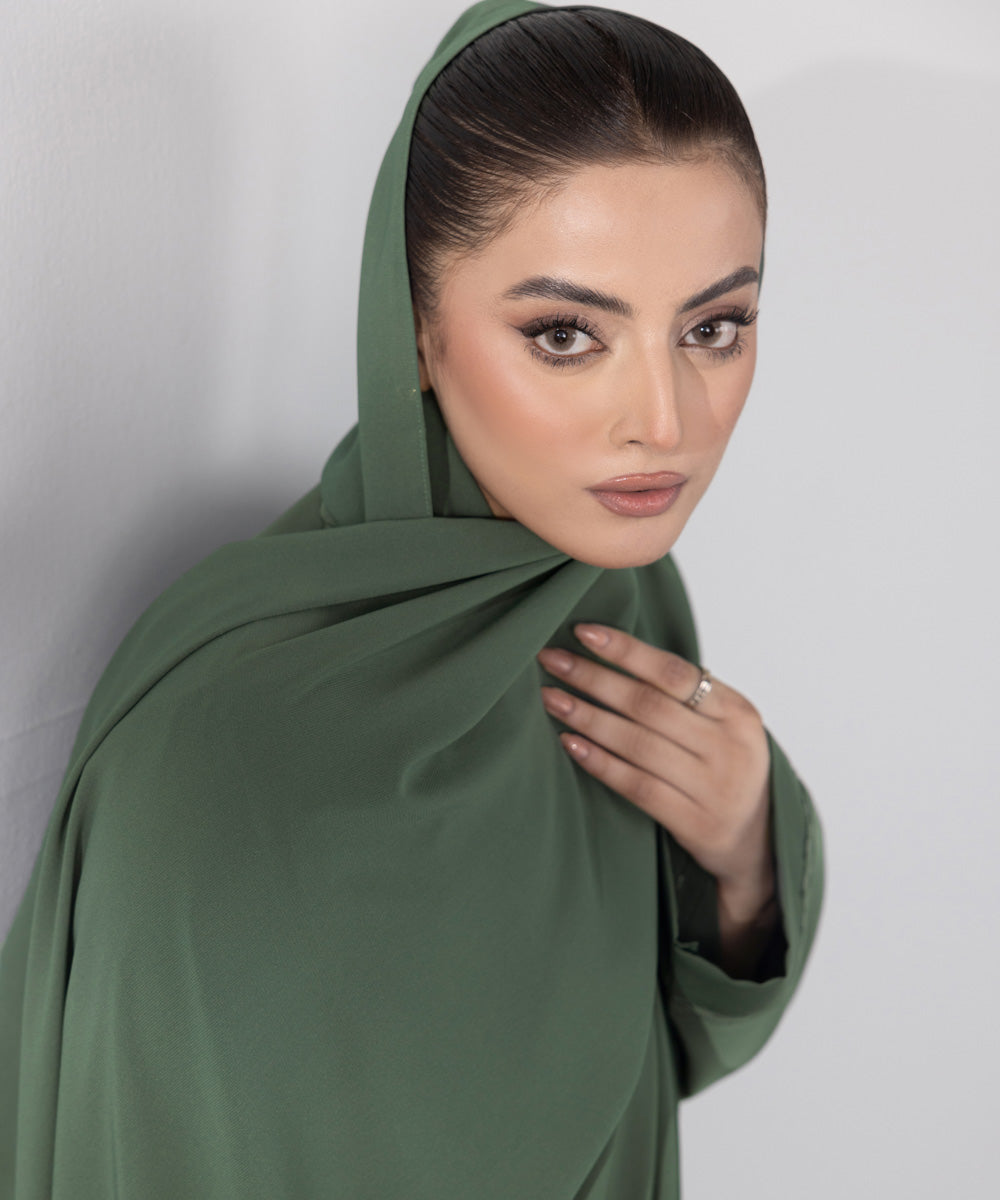 Women's Basic Dark Sage Green Hijab