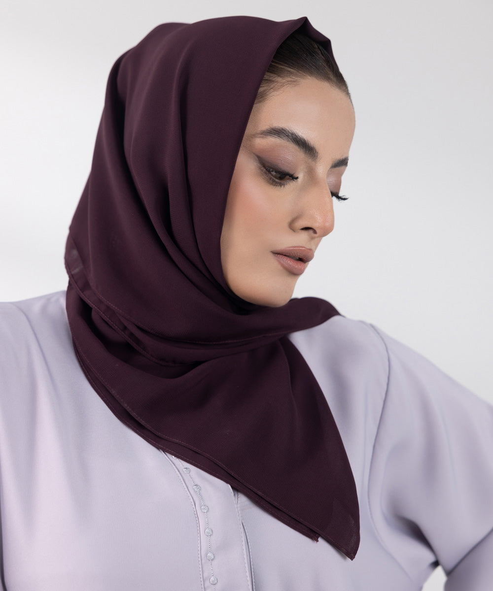 Women's Basic Dark Purple Hijab