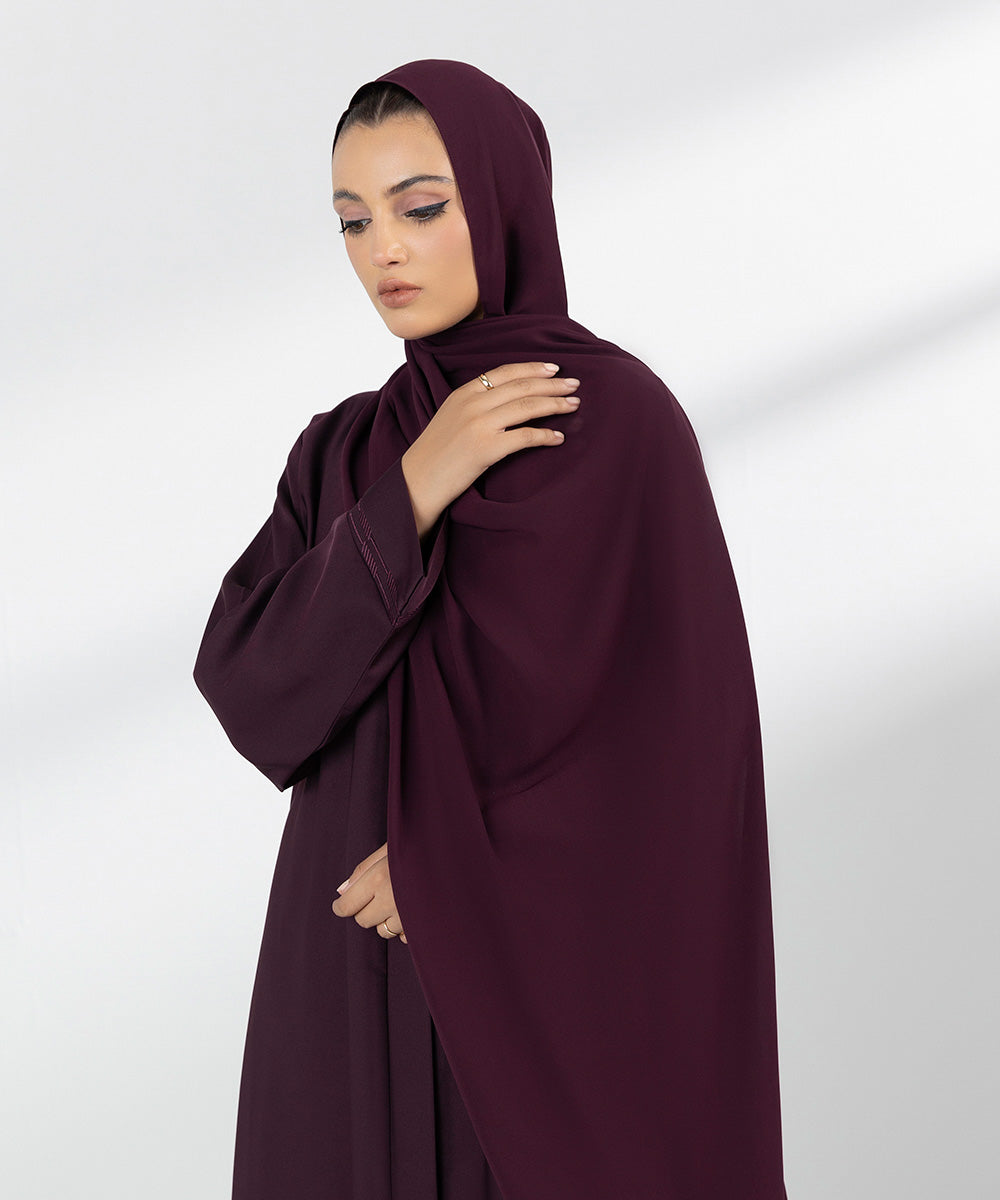 Women's Basic Maroon Hijab