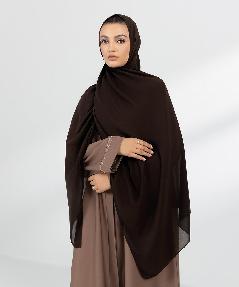 Women's Basic Brown Hijab