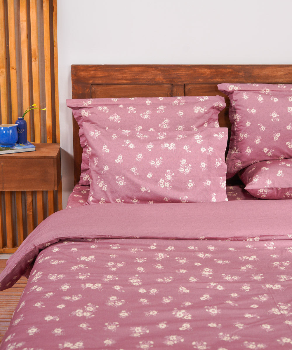 100% Cotton Multi Colored Dusty Pink Bed in a Bag
