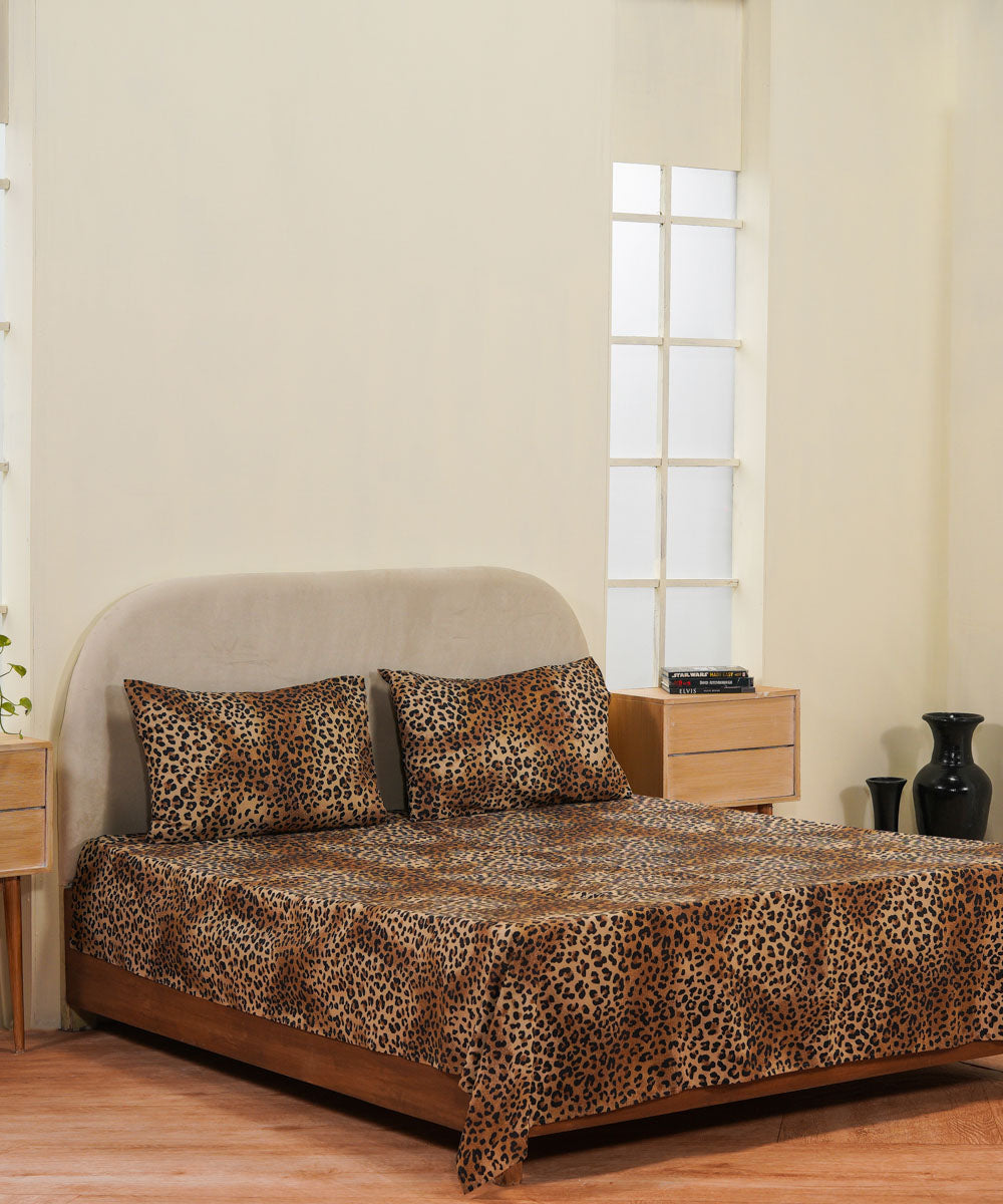 Leopard Skin Brown and Black Bed in a Bag