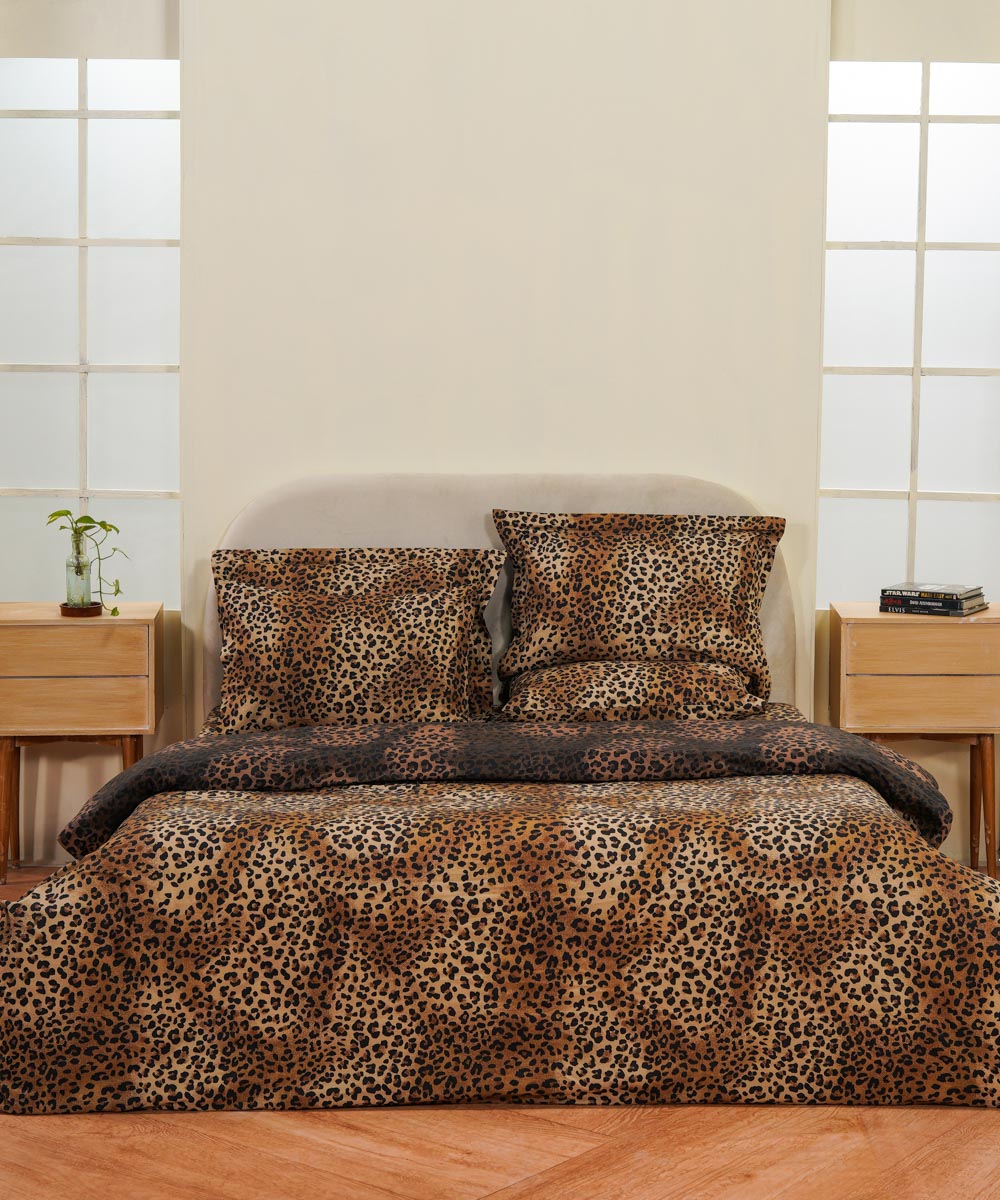 Leopard Skin Brown and Black Bed in a Bag