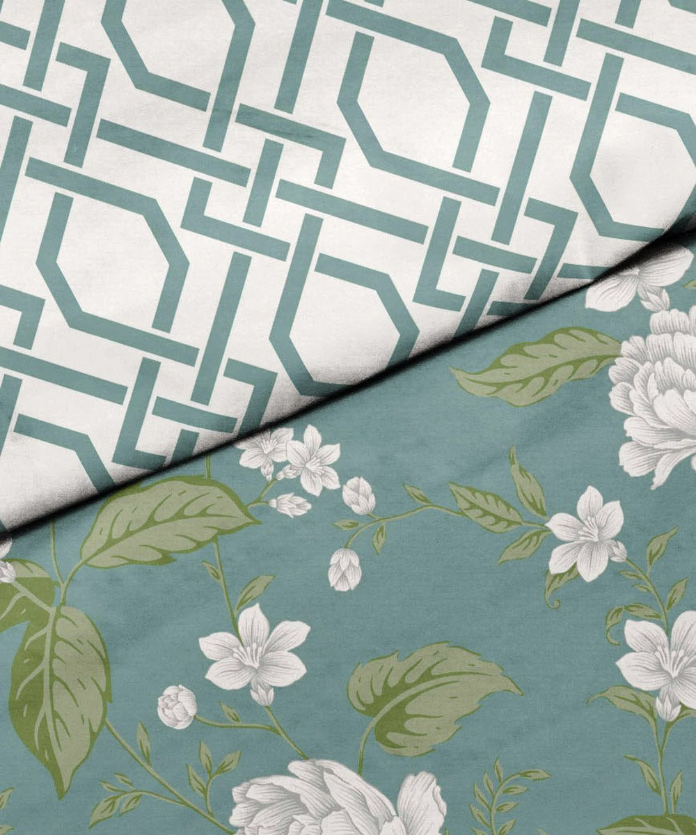 100% Cotton Green Whimsy Floral Bed in a Bag