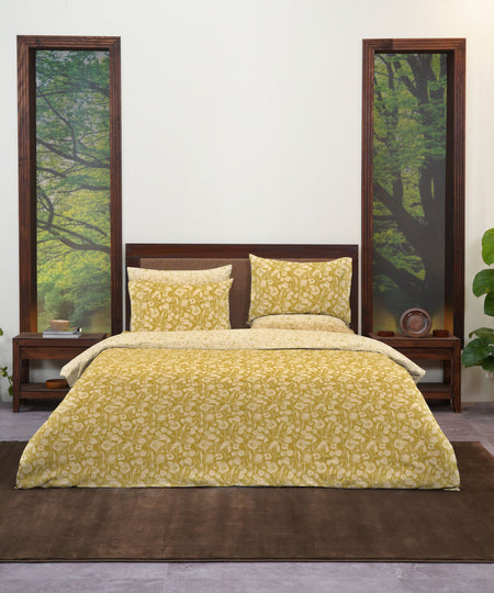 100% Cotton Yellow Ginger Bed in a Bag