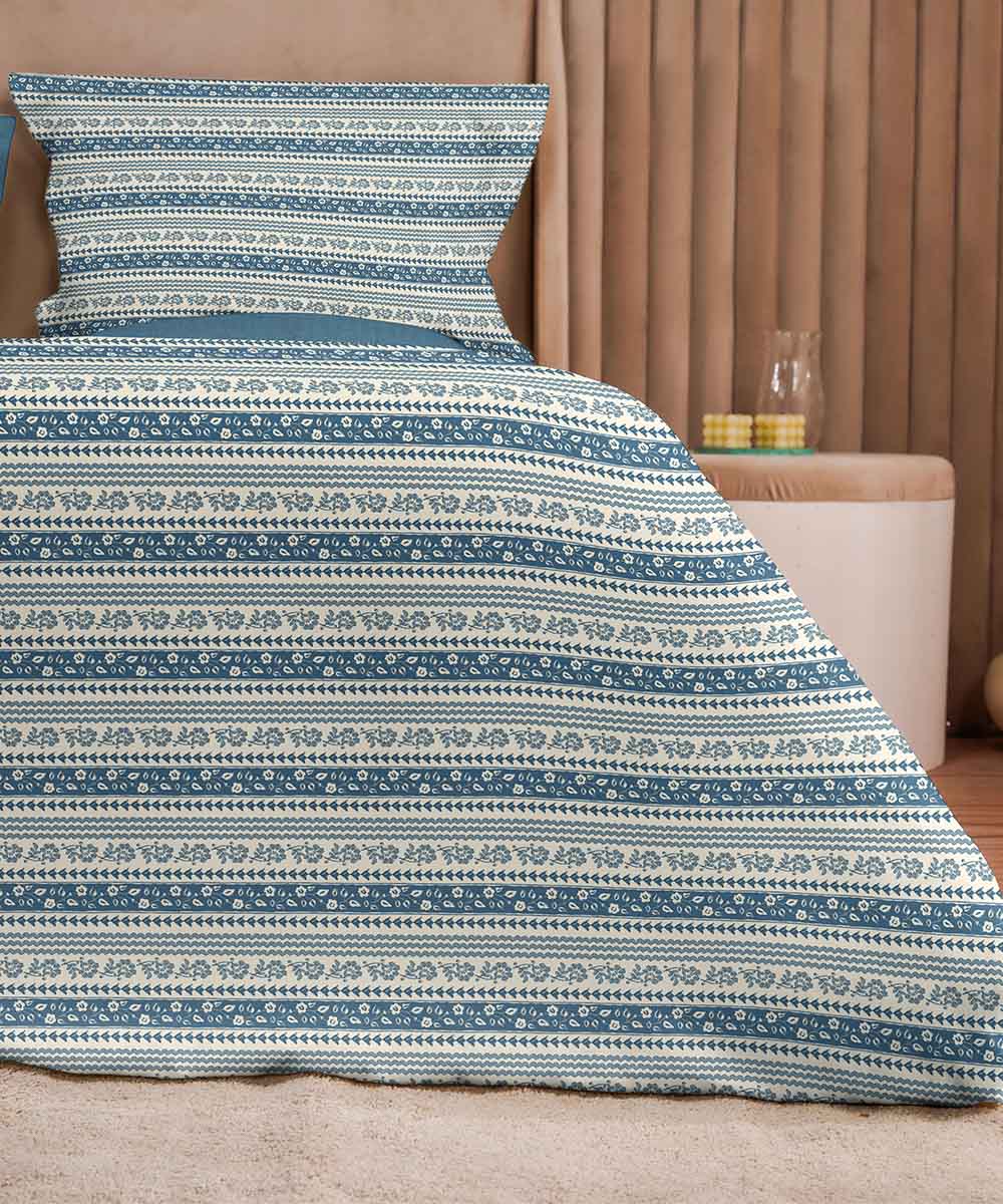 Blue 100% Cotton Bed in a Bag