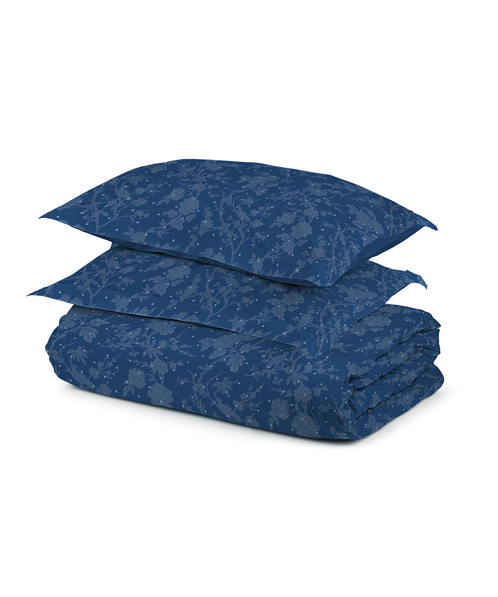 100% Cotton Sateen Blue Bed in a Bag