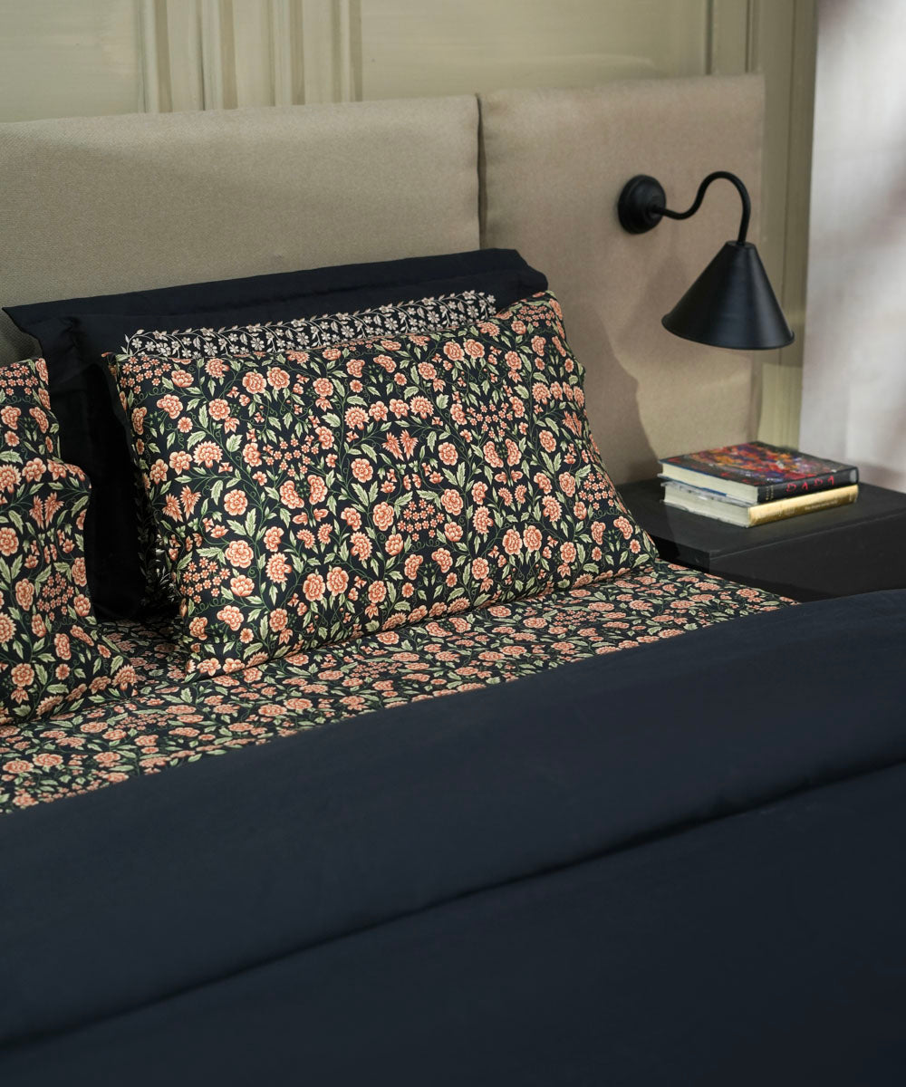 100% Cotton Sateen Black Bed in a Bag