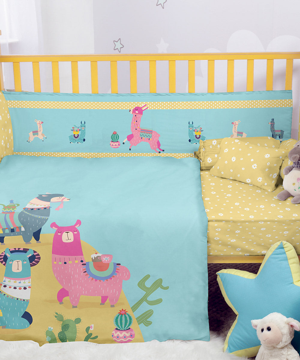 Multi 100% Cotton Digital Printed Baby Cot Sets