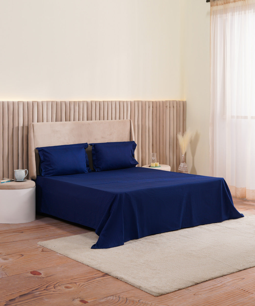 Hotel Range 100% Cotton Sateen Dyed Navy Bed Linen
