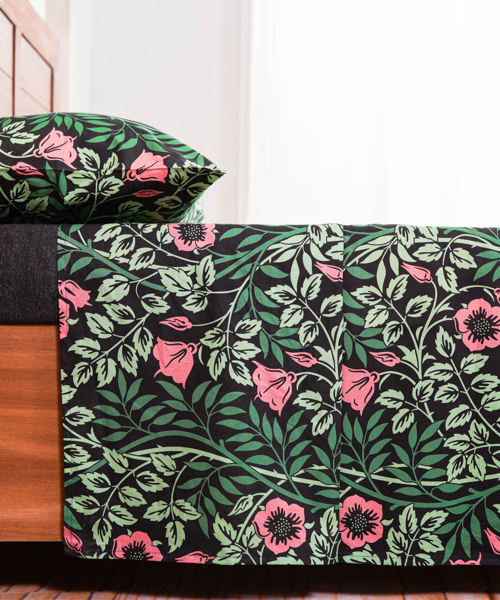 100% Cotton Multi Colored Flora Bed Linen