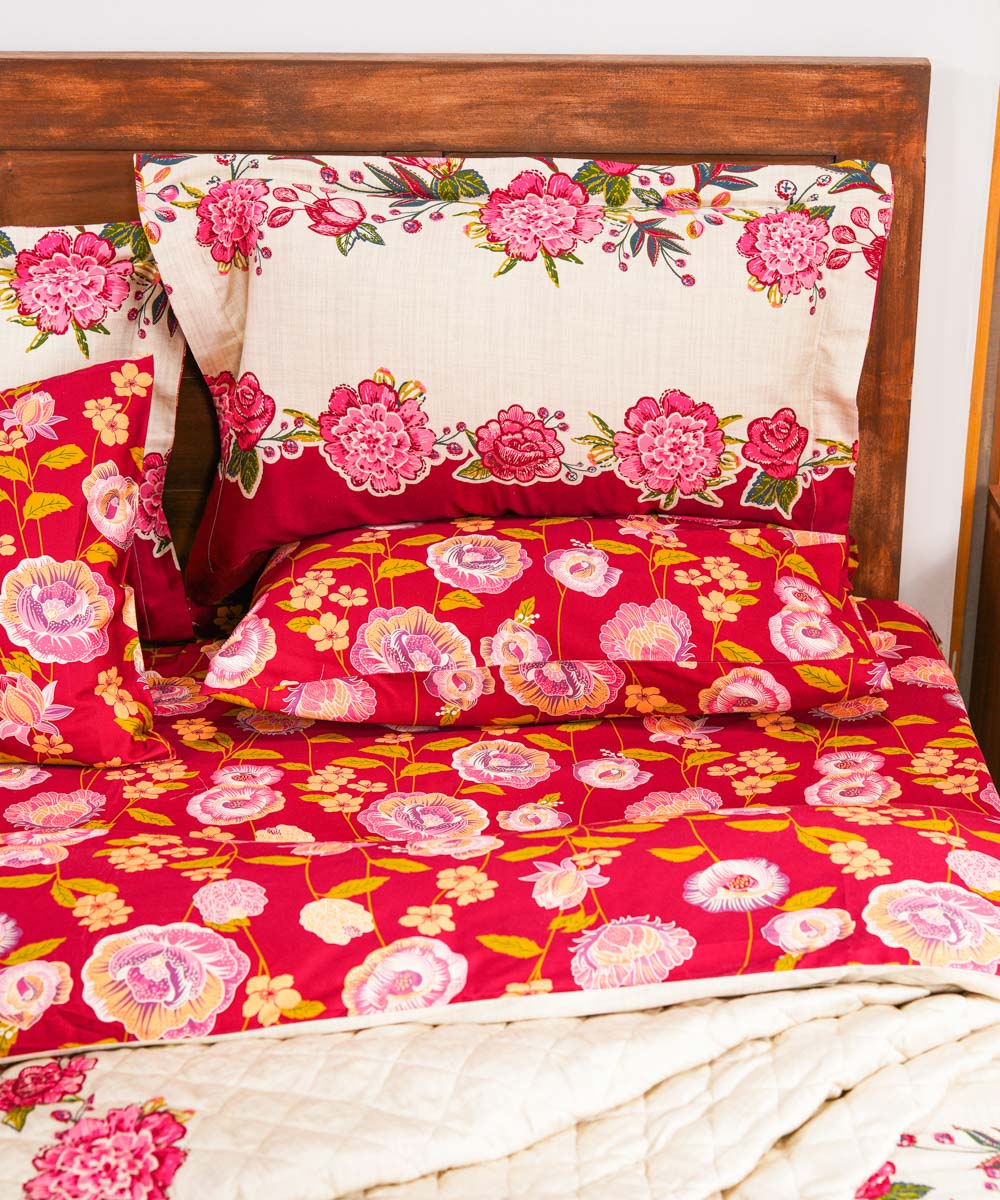 100% Cotton Sateen Multi Colored Bed Spread