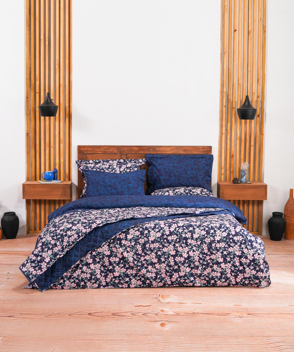 100% Cotton Multi Colored Bloom Bed Spread