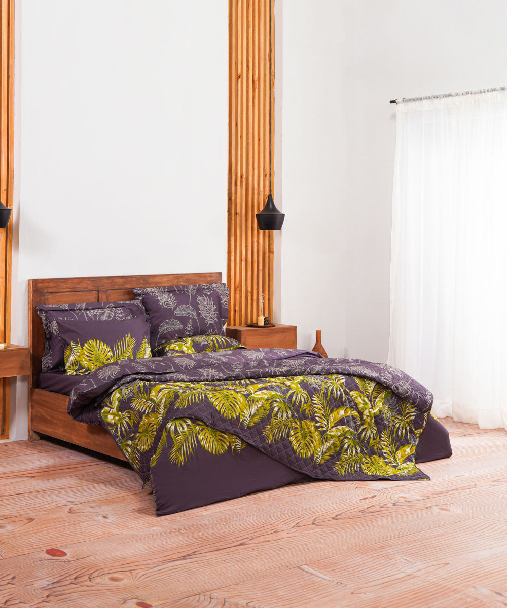 100% Cotton Multi Colored Tropical Tones Bed Spread