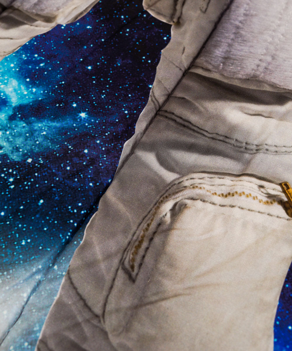 100% Cotton Digital Printed Multi Colored Astronaut in Space Comforter