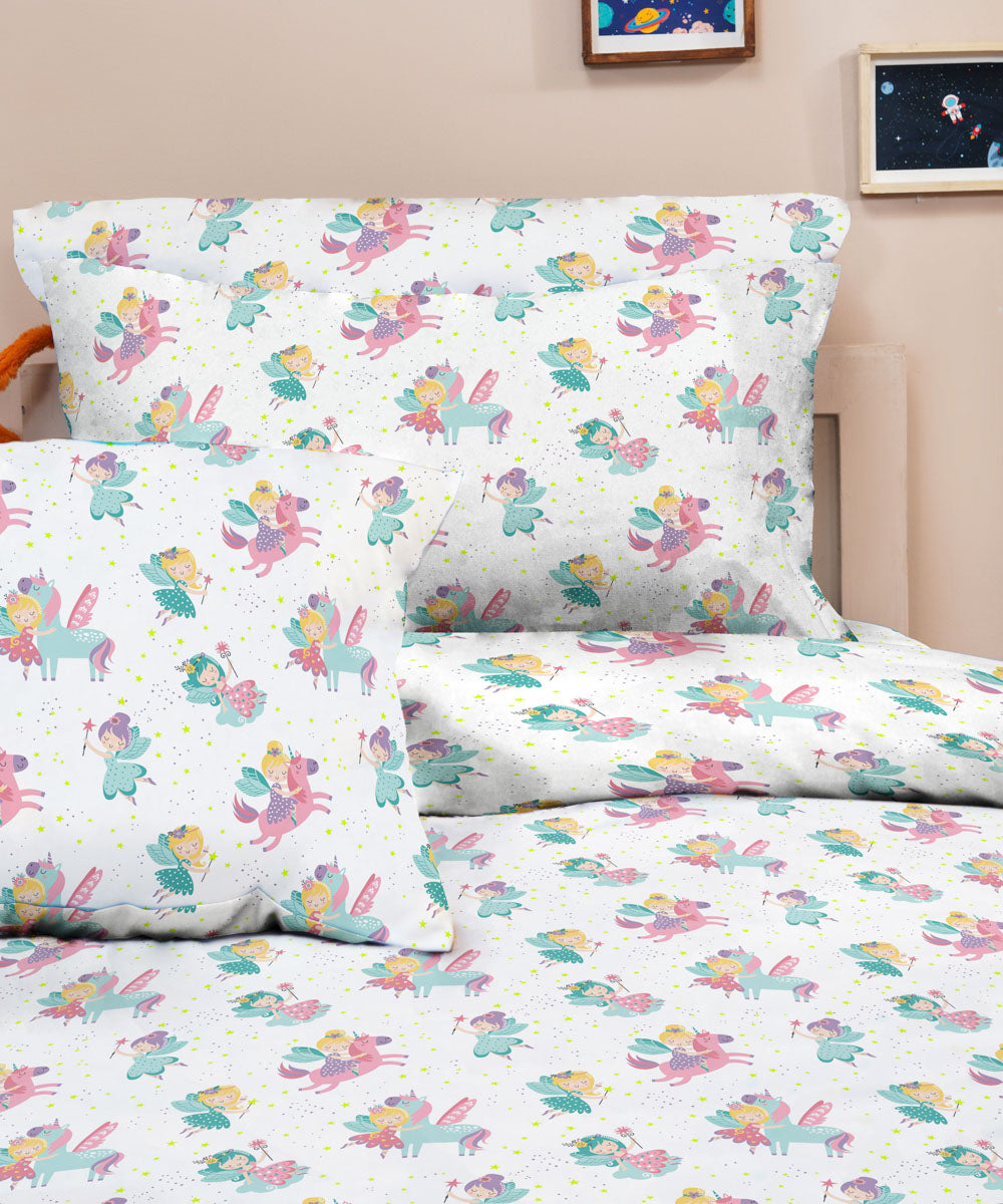 100% Cotton Multi Colored Unicorn Comforter