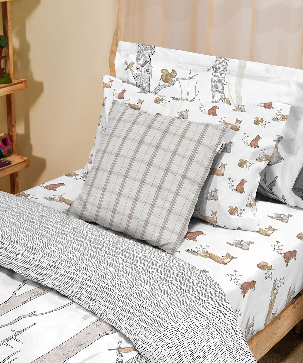 White 100% Cotton Digital Printed Comforter