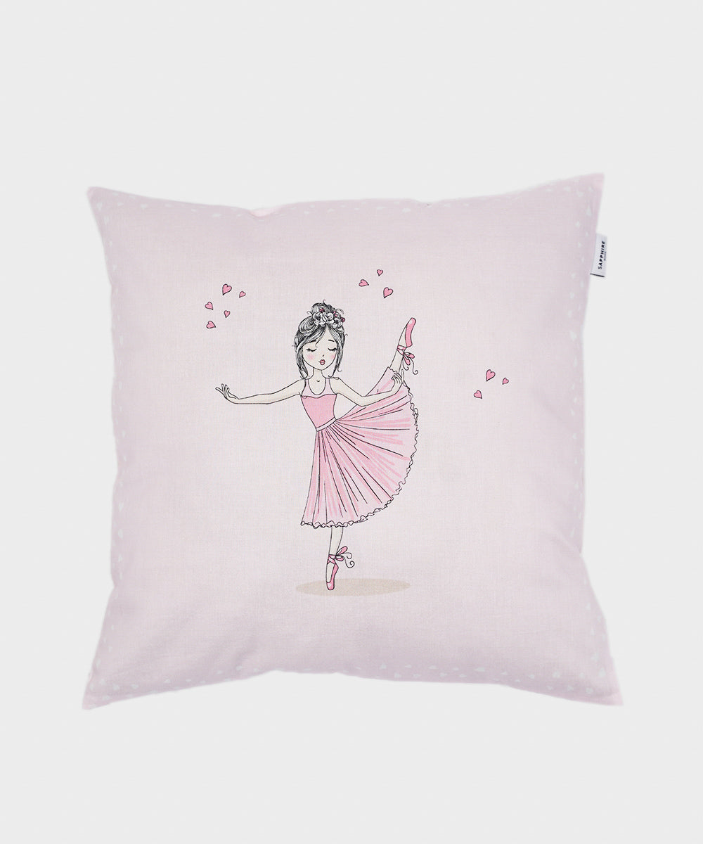100% Cotton Digital Printed Multi Colored Ballerina Cushion Cover