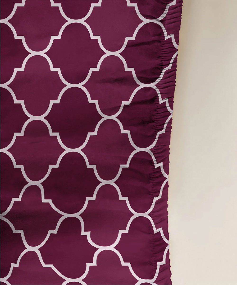 Purple 100% Cotton Fitted Sheet