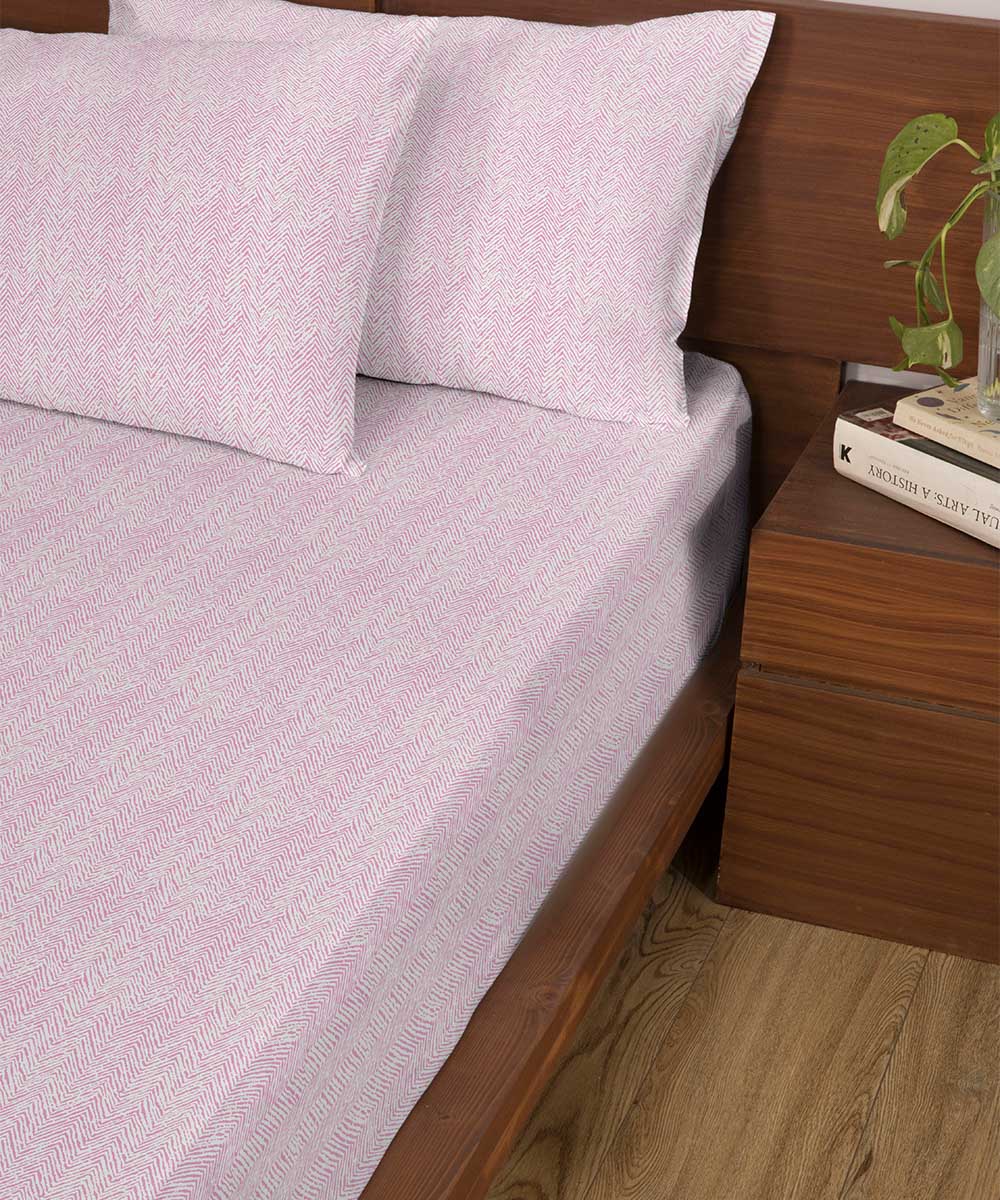 Purple 100% Cotton Fitted Sheet