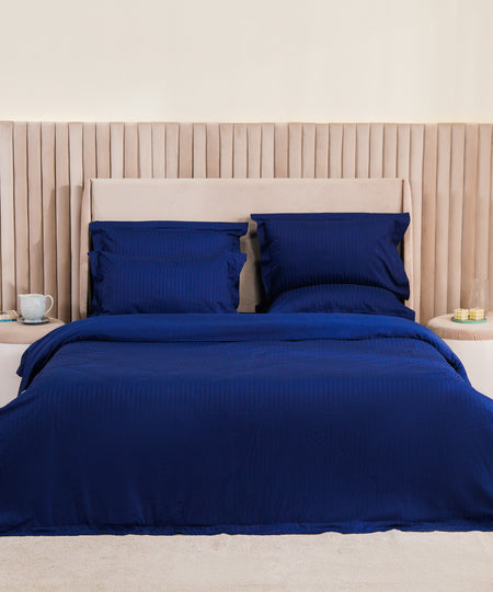 Hotel Range 100% Cotton Sateen Dyed Navy Bed Linen