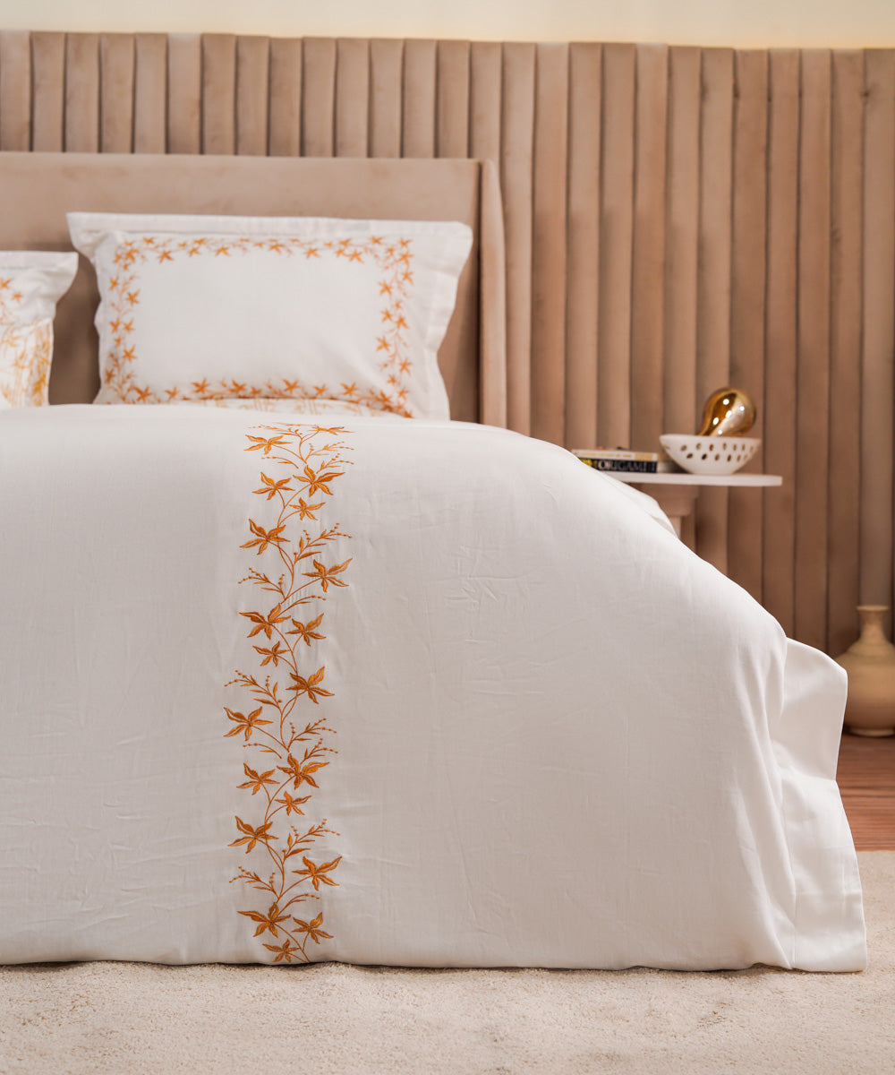 Luxury Range 100% Cotton Sateen Embroidered Multi Colored Bed Linen
