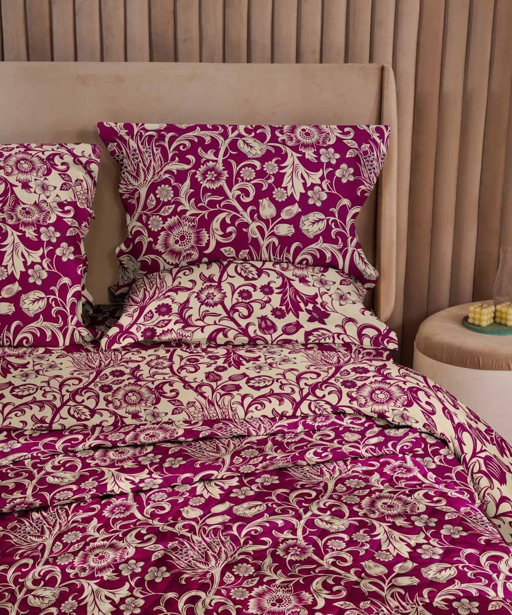 100% Cotton Red Quilt Cover