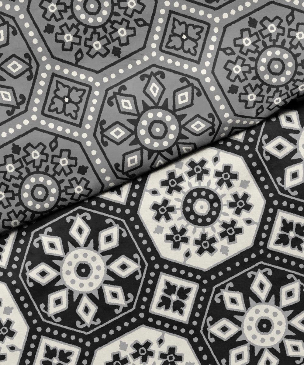 100% Cotton Black Mosaic Quilt Cover