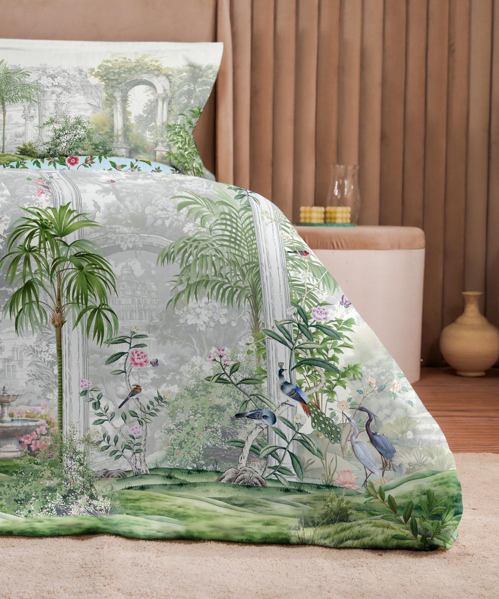 100% Cotton Sateen Digital Printed Multi Quilt Cover