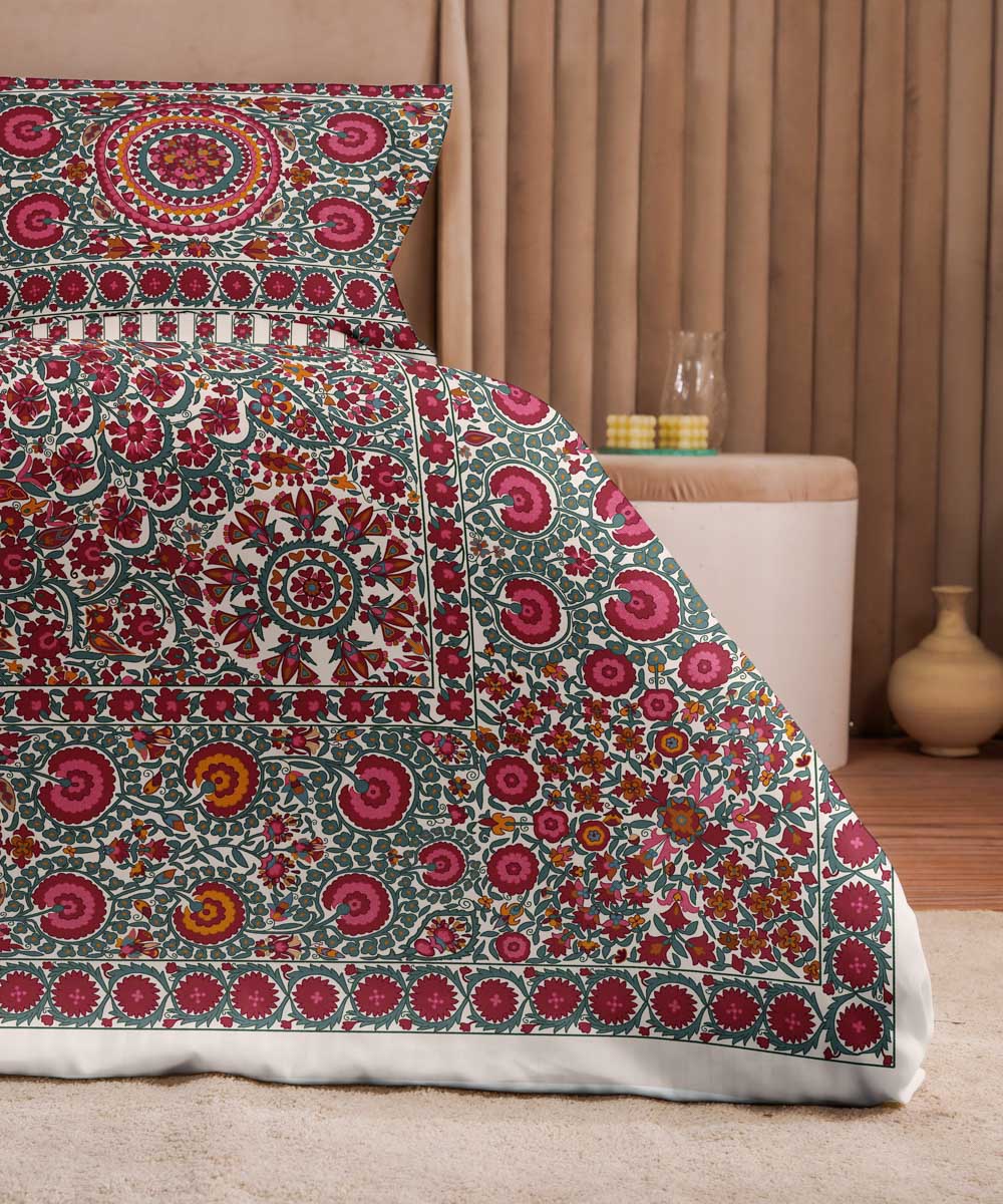 100% Cotton Sateen Digital Printed Multi Quilt Cover