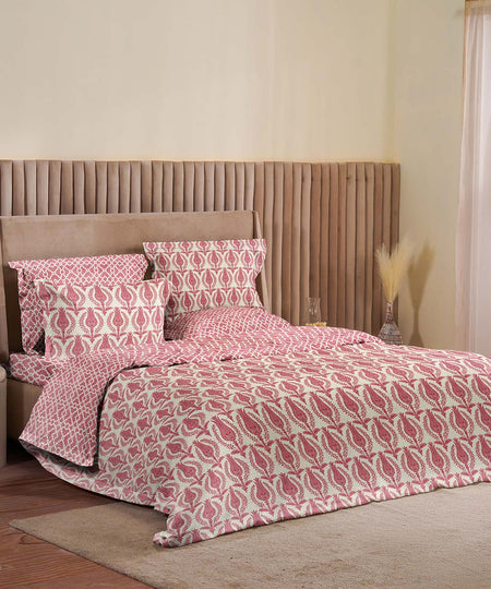 Pink 100% Cotton Quilt Cover