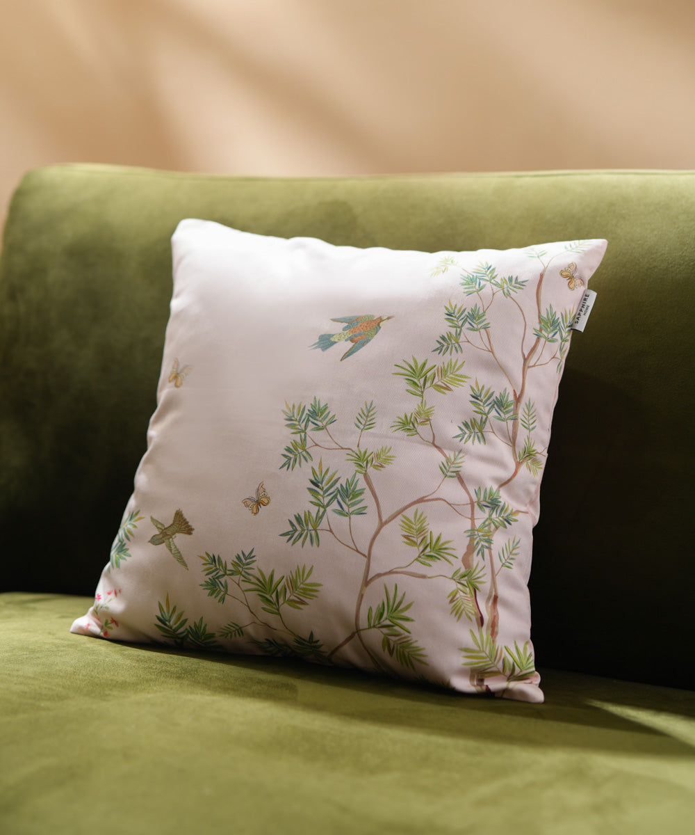 100% Cotton Digital Printed Pink Cushion Cover