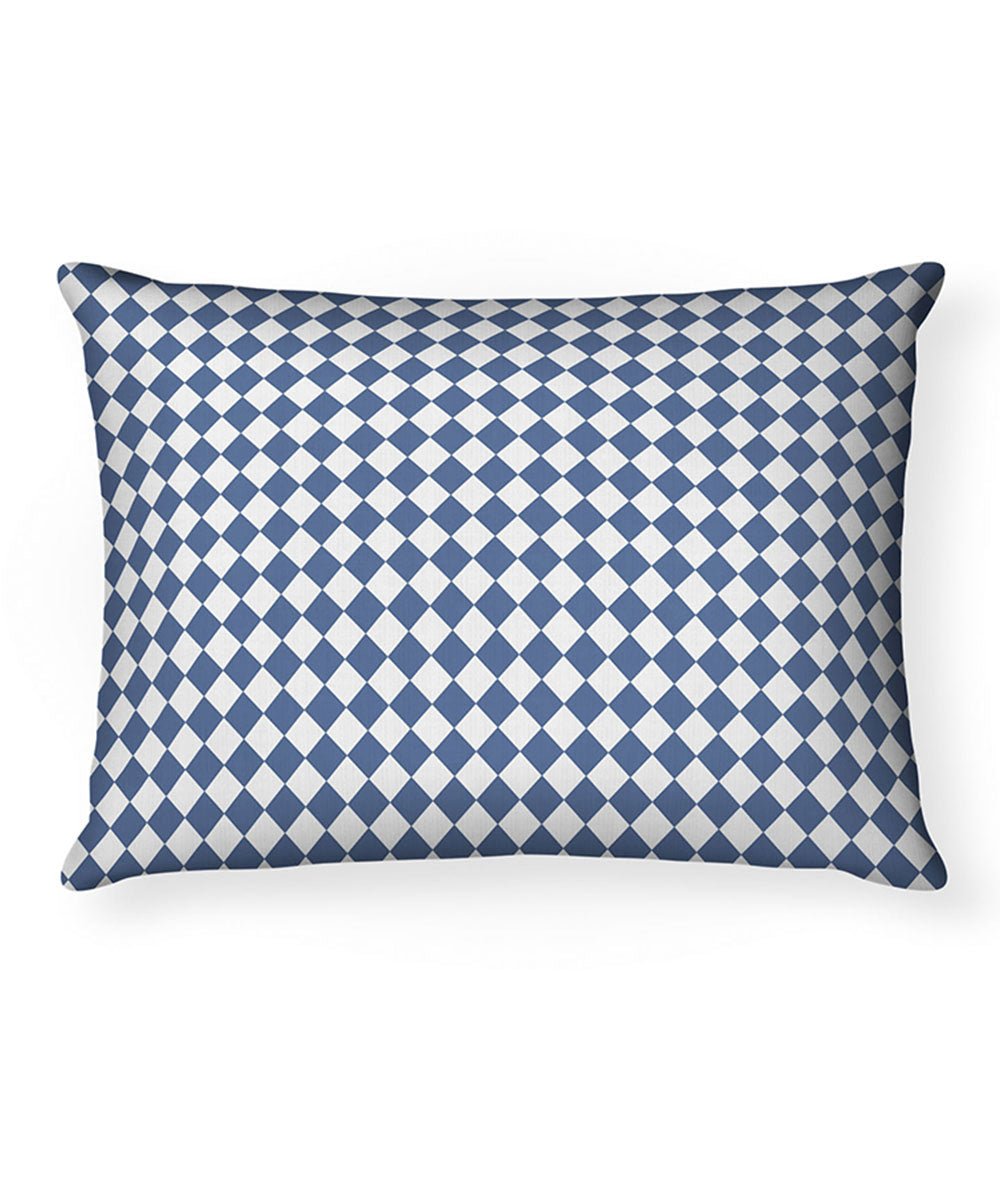 100% Cotton Digital Printed Blue and White Cushion Cover