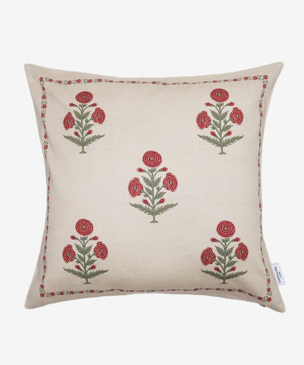 Beige Twill/100% Cotton Digital Printed Cushion Cover