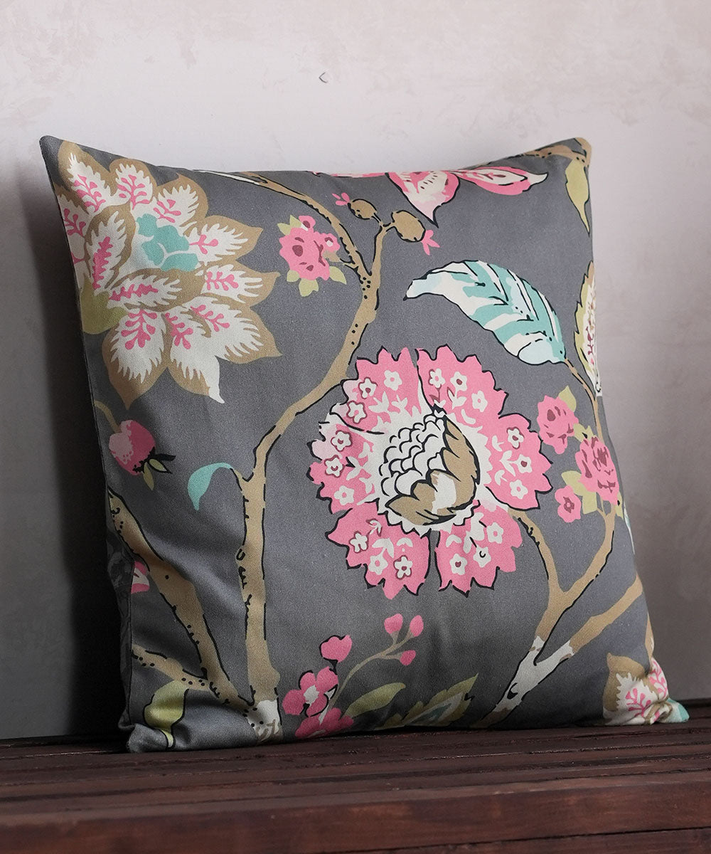 Grey Twill/100% Cotton Digital Printed Cushion Cover