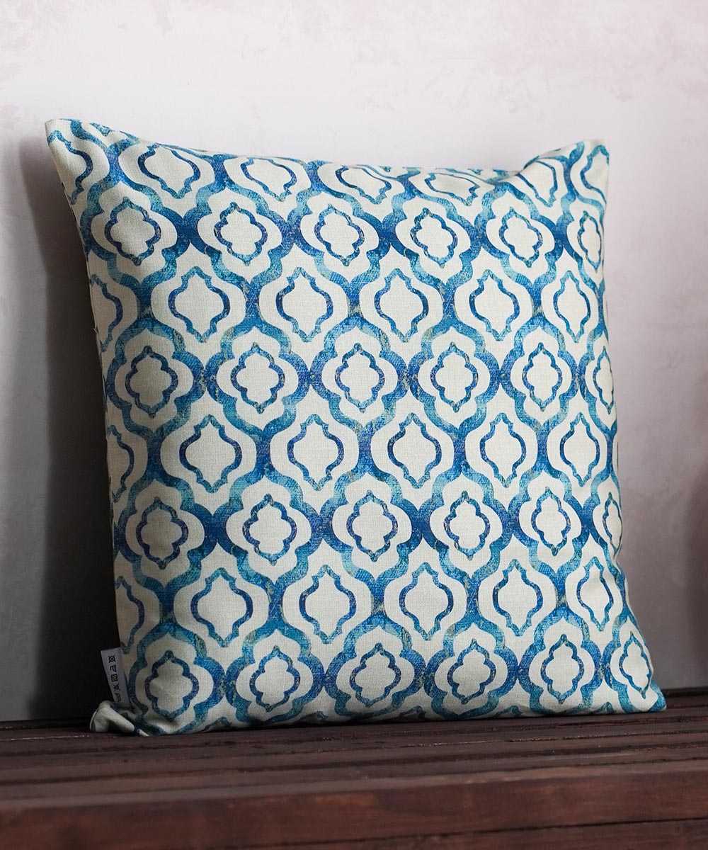 Blue Twill/100% Cotton Digital Printed Cushion Cover