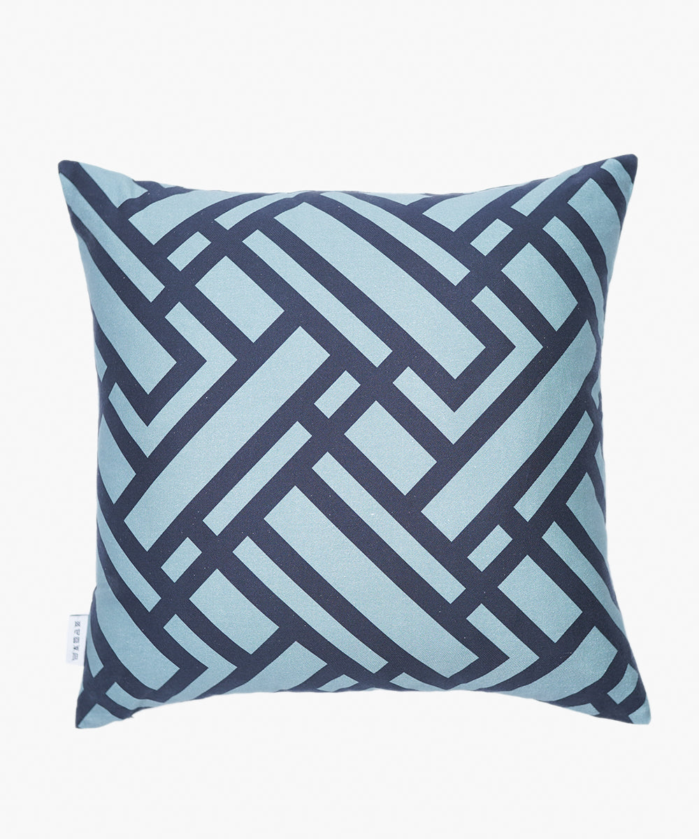 100% Cotton Blue Cushion Cover