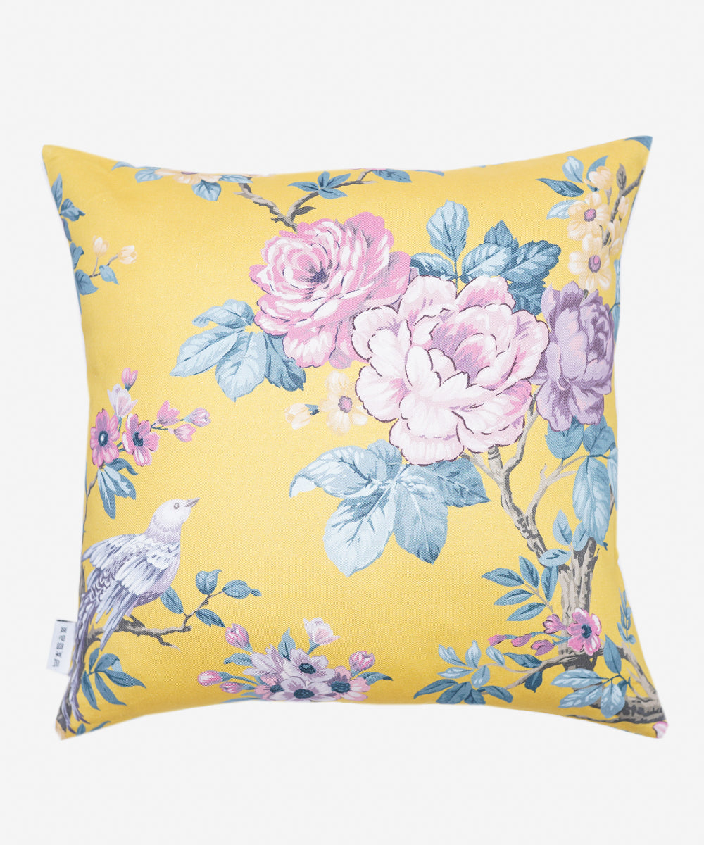 100% Cotton Yellow Cushion Cover